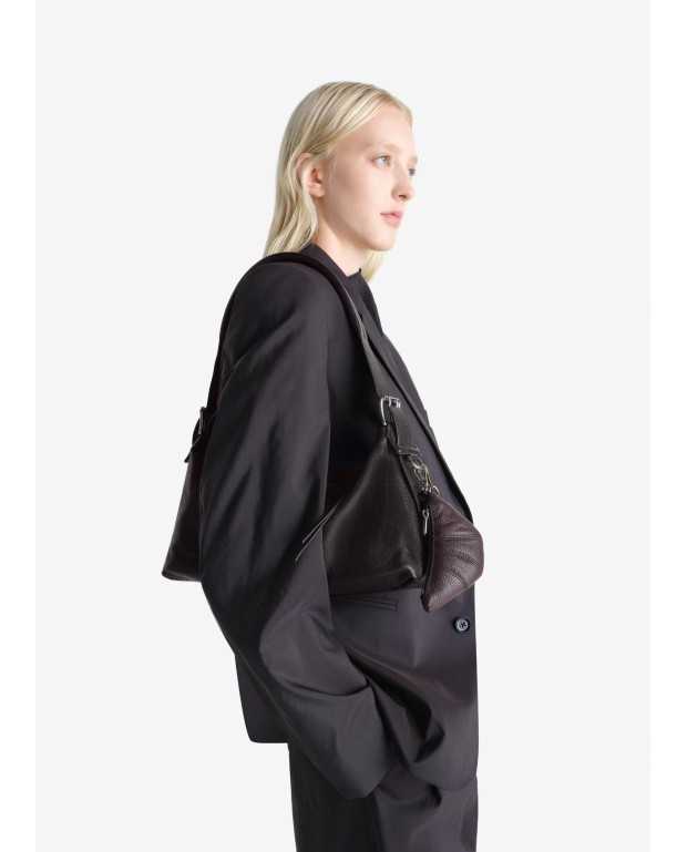 Belted Baguette Bag - Lemaire - Dark Chocolate