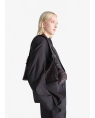 Belted Baguette Bag - Lemaire - Dark Chocolate