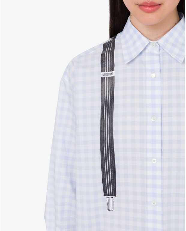 Chemise Vichy En Coton Imprimé - Moschino - Multi Violet