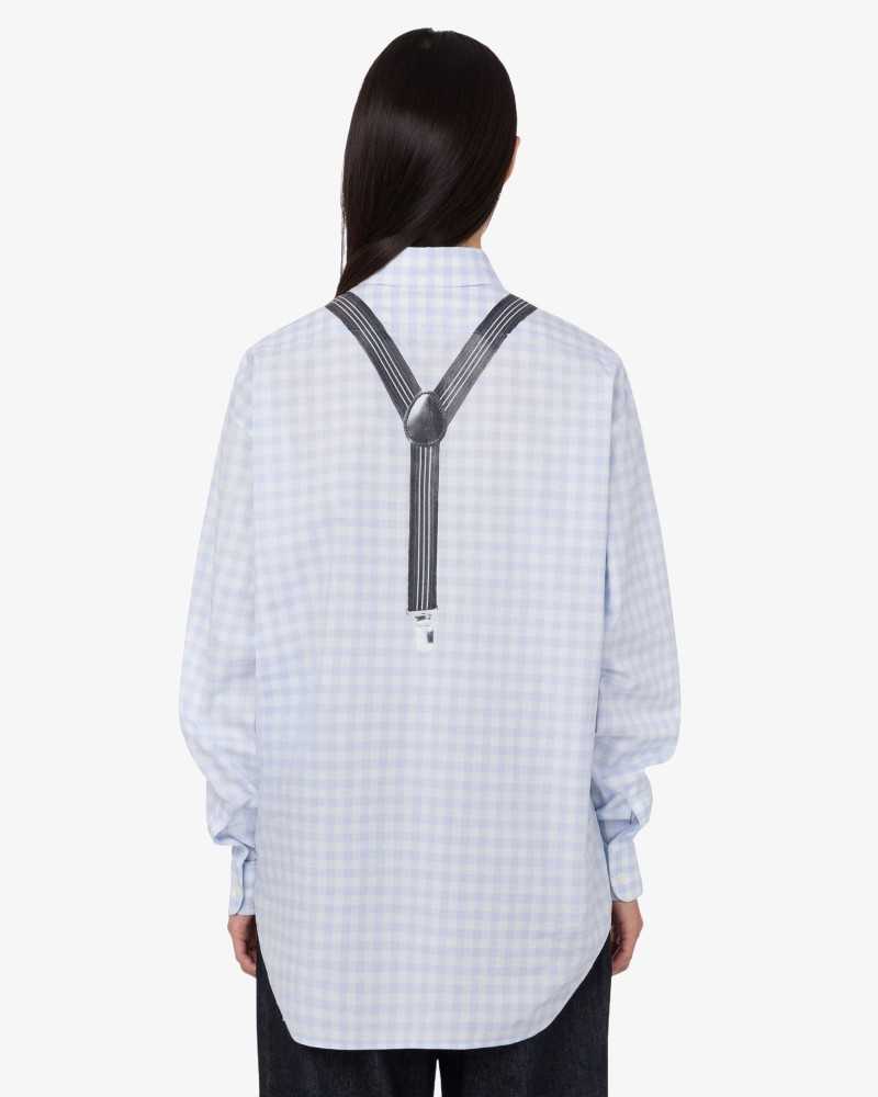 Chemise Vichy En Coton Imprimé - Moschino - Multi Violet