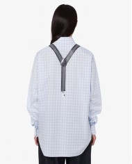 Gingham Cotton Printed Shirt - Moschino - Multi Violet