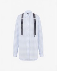 Chemise Vichy En Coton Imprimé - Moschino - Multi Violet