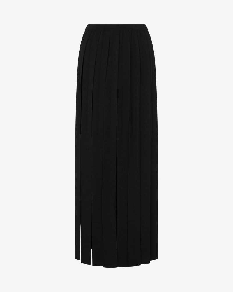 Merino Wool Skirt - Moschino - Black