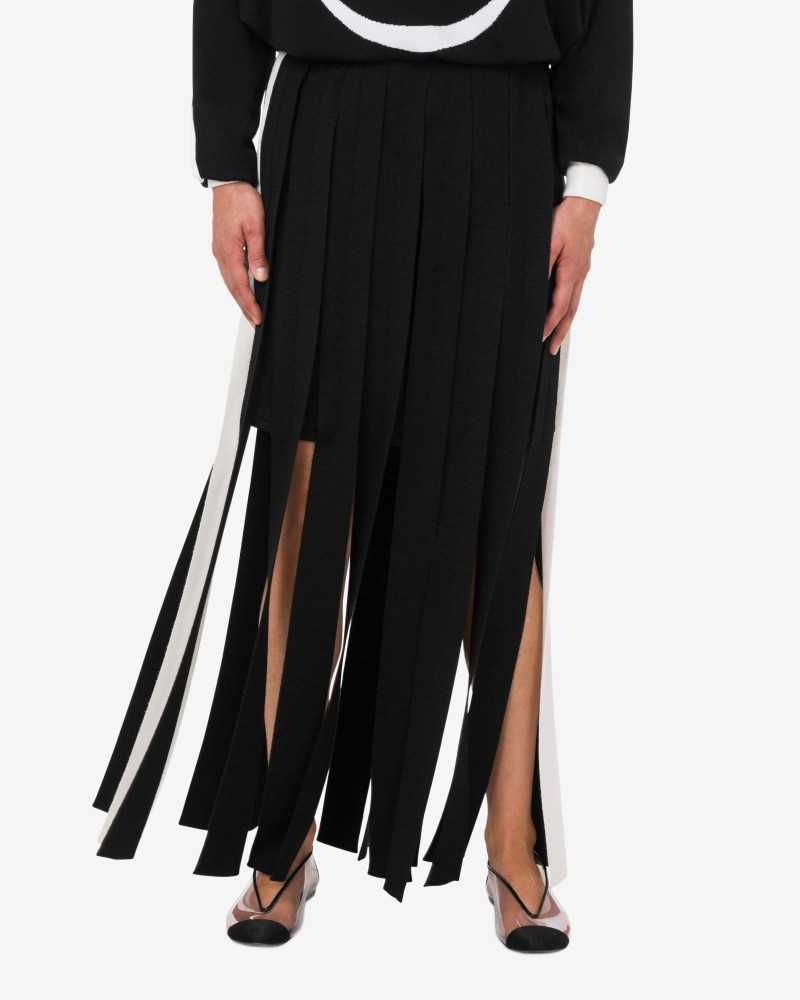 Merino Wool Skirt - Moschino - Black