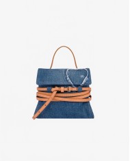 Tie Me Small Denim Coeur - Moschino - Denim