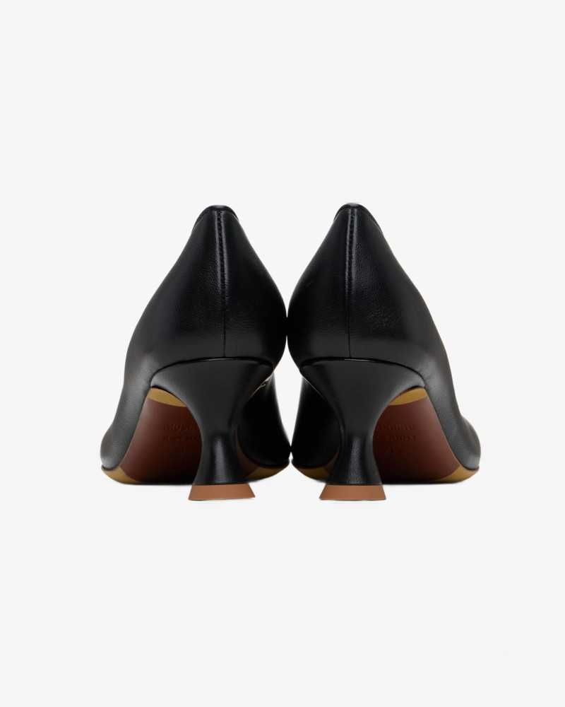 Canard Leather Court Shoes - Moschino - Black