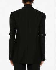 Logo Belted Blazer - Coperni - Black