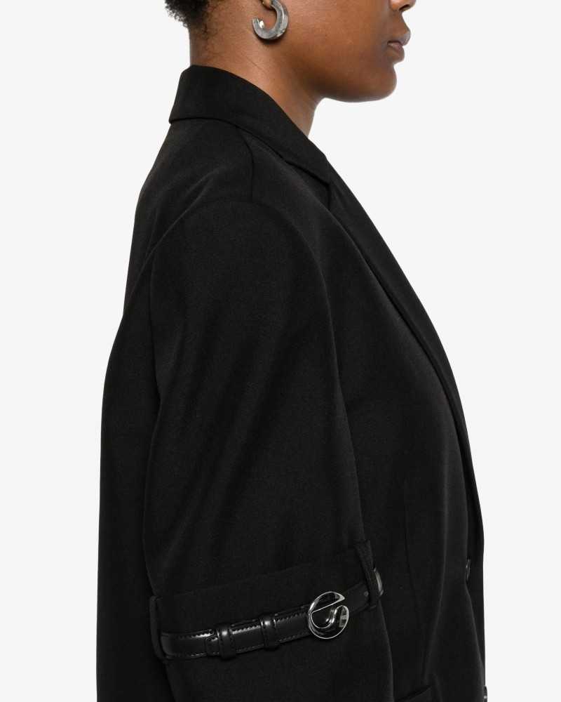 Logo Belted Blazer - Coperni - Black