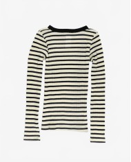 Fine Weight Ribbed Top - La Fetiche - Ecru / Navy