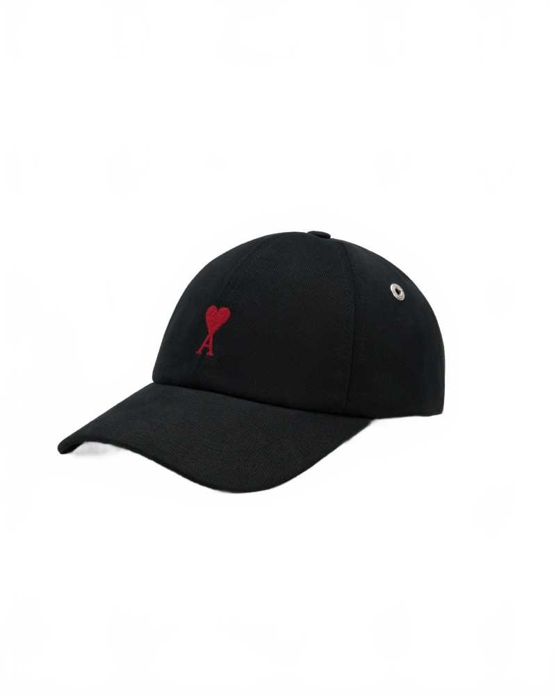 Casquette Broderie Ami De Coeur Rouge - Ami - Black