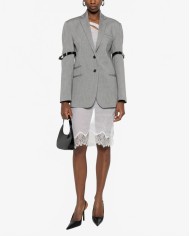 Logo Belted Blazer - Coperni - Grey