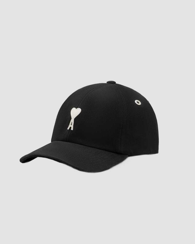 Ami De Coeur Cotton Delave Cap - Ami - Black Ami De Coeur Cotton Delave Cap - Ami - Black