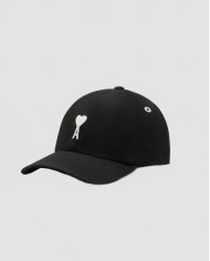 Casquette Ami De Coeur Coton Delave - Ami - Noir Casquette Ami De Coeur Coton Delave - Ami - Noir