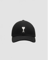 Casquette Ami De Coeur Coton Delave - Ami - Noir Casquette Ami De Coeur Coton Delave - Ami - Noir