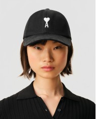 Ami De Coeur Cotton Delave Cap - Ami - Black Ami De Coeur Cotton Delave Cap - Ami - Black