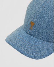 Casquette Broderie Ami De Coeur Tabac Denim - Ami - Bleu Used