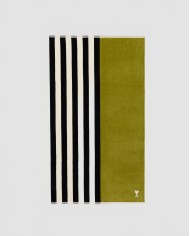 Serviette Ami De Coeur Rayures Fines - Ami - Match / Noir / Blanc Crème