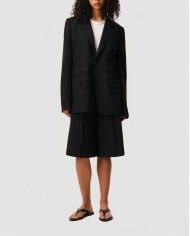 Boxy Gabardine De Laine Jacket - Ami - Black Boxy Gabardine De Laine Jacket - Ami - Black