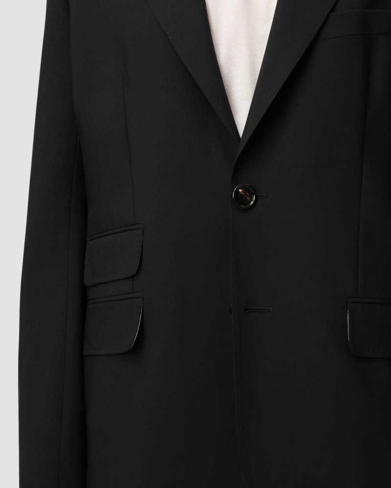 Boxy Gabardine De Laine Jacket - Ami - Black Boxy Gabardine De Laine Jacket - Ami - Black