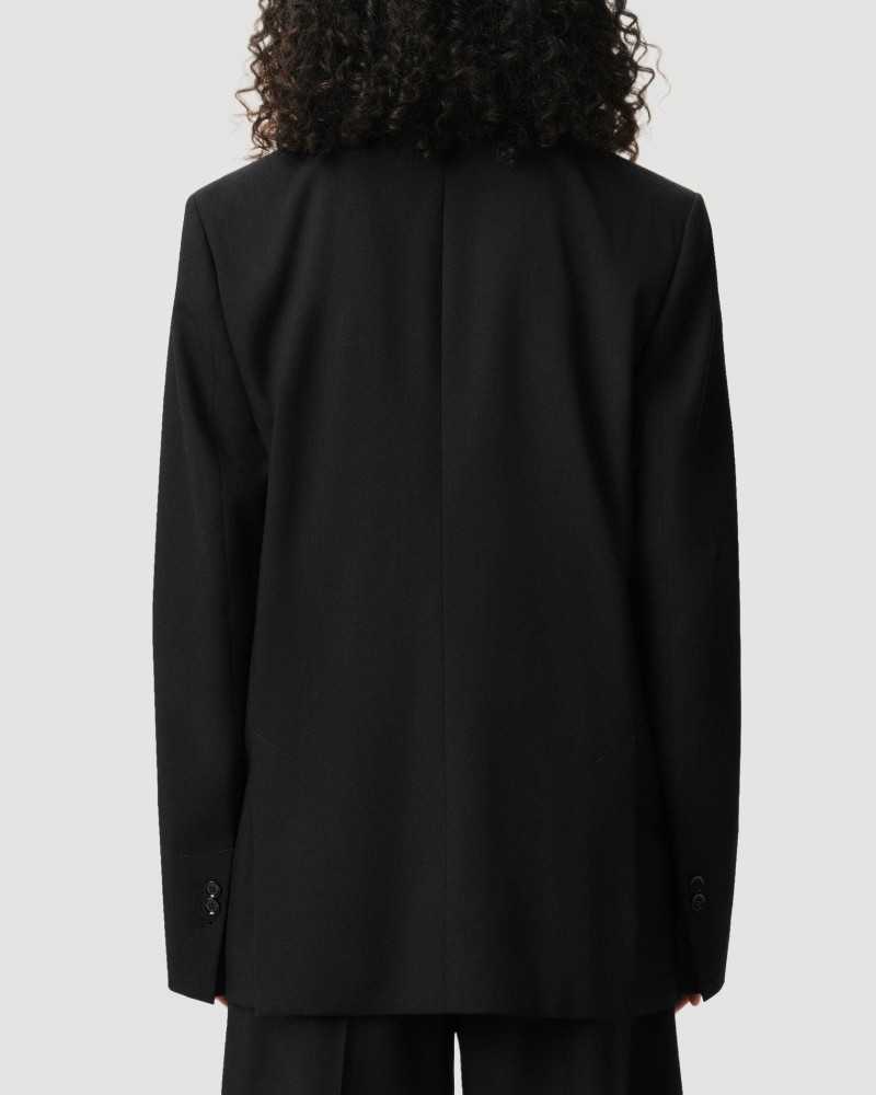 Veste Boxy Gabardine De Laine - Ami - Noir