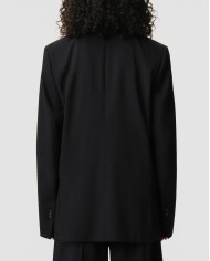 Boxy Gabardine De Laine Jacket - Ami - Black Boxy Gabardine De Laine Jacket - Ami - Black