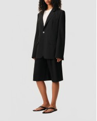 Boxy Gabardine De Laine Jacket - Ami - Black Boxy Gabardine De Laine Jacket - Ami - Black